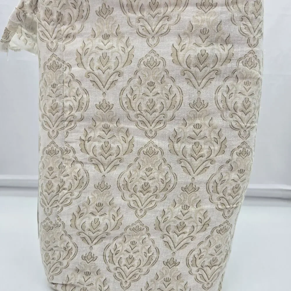 Tahari KING Washed Linen Blend Sheet 4pc Soft Gold White SHABBY CHIC NEW COTTAG